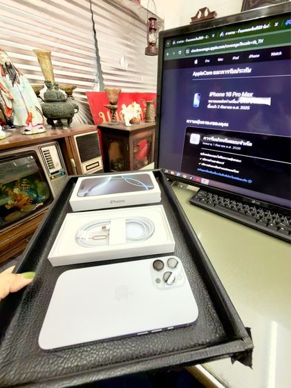 phone 16 promax 256 gb แบท 100 เปอร์เซ็นต์ 24 รอบชาร์จประกันถึง กันยา 26 ครบกล่อง สวยสุดๆไม่มีตำหนิค่ะ 