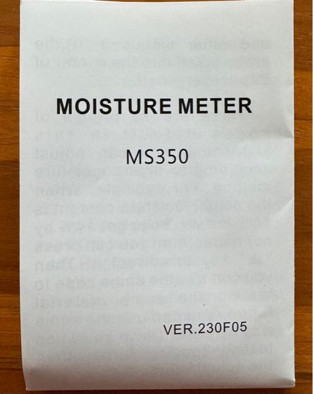 เครื่องวัดความชื้น รุ่น MS350 รูปที่ 5