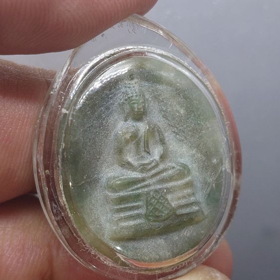 พระพุทธโสธร เนื้อหยก พิมพ์รูปไข่ หลังอุดโค๊ตแผ่นทองคำแท้ รุ่นประวัติศาสตร์ วัดโสธรวรารามวรวิหาร พ.ศ.2543 รูปที่ 3