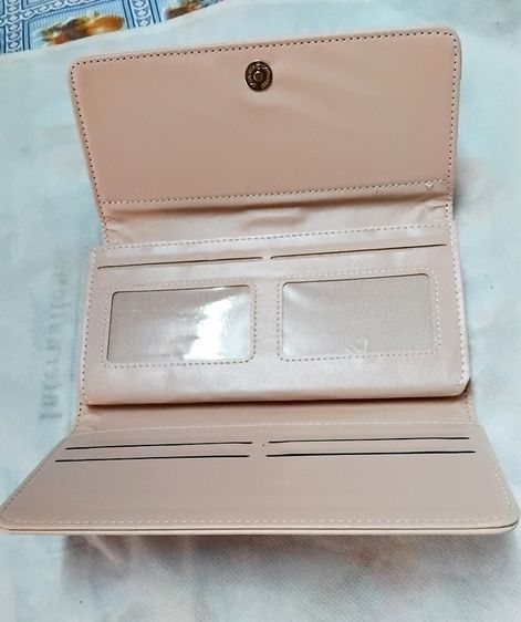 กระเป๋าสตางค์ใบยาวสีชมพู รูปที่ 2