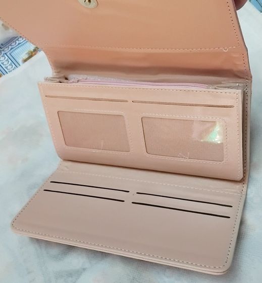 กระเป๋าสตางค์ใบยาวสีชมพู รูปที่ 4