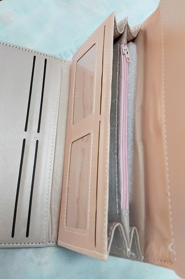 กระเป๋าสตางค์ใบยาวสีชมพู รูปที่ 3