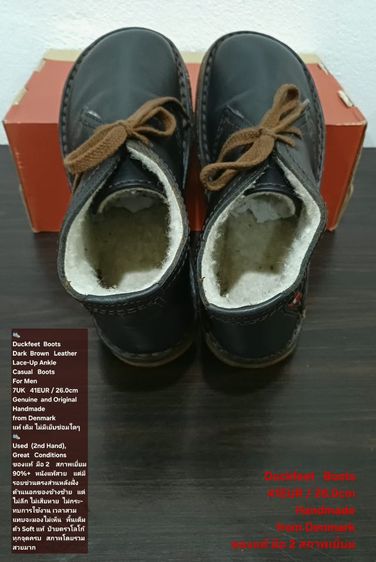 Duckfeet Boots, Men's 41EU(26.0cm) Original ของแท้ มือ 2 สภาพเยี่ยม, รองเท้า Duckfeet หนังแท้ พื้นเต็ม มีรอยข่วนบางๆตรงส่วนหลังของข้างซ้าย รูปที่ 13