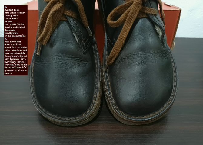 Duckfeet Boots, Men's 41EU(26.0cm) Original ของแท้ มือ 2 สภาพเยี่ยม, รองเท้า Duckfeet หนังแท้ พื้นเต็ม มีรอยข่วนบางๆตรงส่วนหลังของข้างซ้าย รูปที่ 7