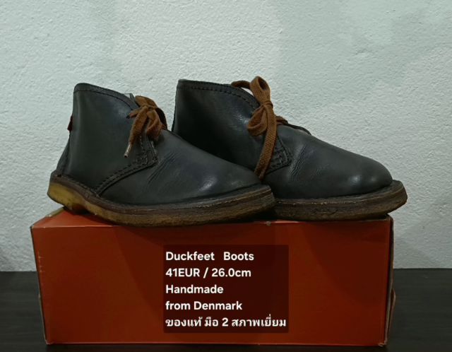Duckfeet Boots, Men's 41EU(26.0cm) Original ของแท้ มือ 2 สภาพเยี่ยม, รองเท้า Duckfeet หนังแท้ พื้นเต็ม มีรอยข่วนบางๆตรงส่วนหลังของข้างซ้าย รูปที่ 4