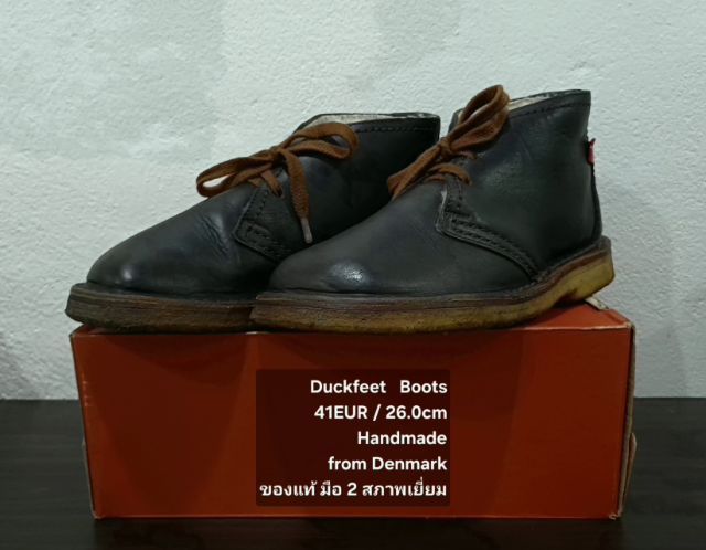 Duckfeet Boots, Men's 41EU(26.0cm) Original ของแท้ มือ 2 สภาพเยี่ยม, รองเท้า Duckfeet หนังแท้ พื้นเต็ม มีรอยข่วนบางๆตรงส่วนหลังของข้างซ้าย รูปที่ 5