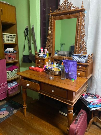 โต๊ะเครื่องแป้งไม้สัก รูปที่ 2