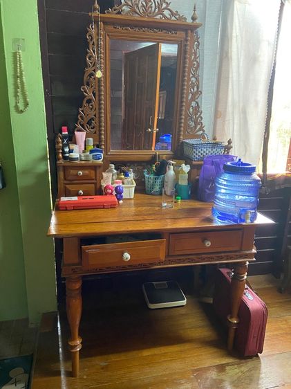 โต๊ะเครื่องแป้งไม้สัก รูปที่ 3