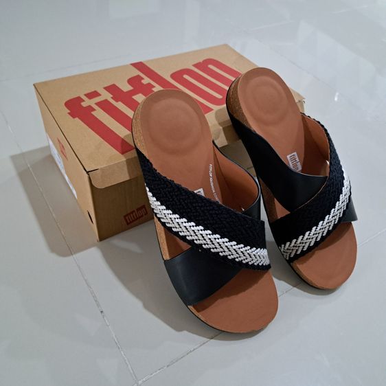 อื่นๆ รองเท้าแตะ หนังแท้ UK 8 | EU 42 | US 8.5 ดำ Fitflop 