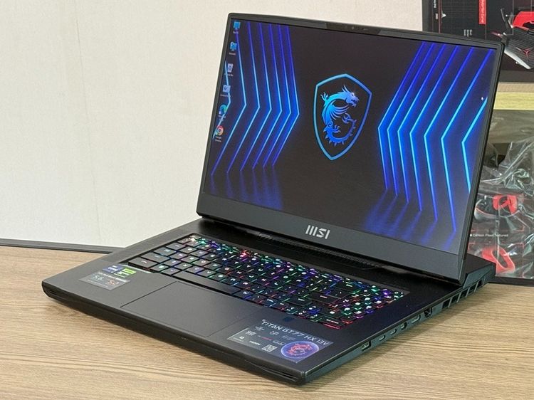 MSI GT77HX Titan 13VI-001TH i9-13980HX 16C 32T SSD4TB RAM64GB RTX 4090 (16GB GDDR6)จอ 4K UHD เครื่องมือสอง คีย์ อังกฤษ รูปที่ 5