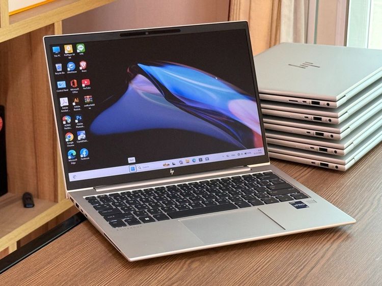 HP Elitebook 830 G9 i7-1265U vPro SSD512GB RAM16GB Win 11Pro คึย์บอร์ดแรงแสง สินค้ามือสอง งานลุยงานสำนักงาน งานทั่วไป รูปที่ 3