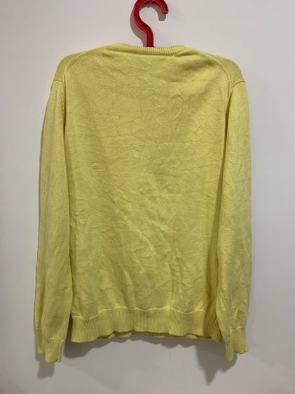 เสื้อกันหนาว LACOSTE แท้ 💯 size 3 ขนาด อก 21.5 ยาว 27 นิ้ว สภาพดีมาก สีเหลืองดีเทลสวย เนื้อผ้าดีมาก สวยเรียบๆ หายากน่าสะสมครับ รูปที่ 5