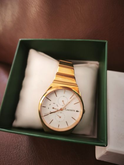 โลหะ โรสโกลด์ นาฬิกา Lacoste แท้ สี Rose Gold 