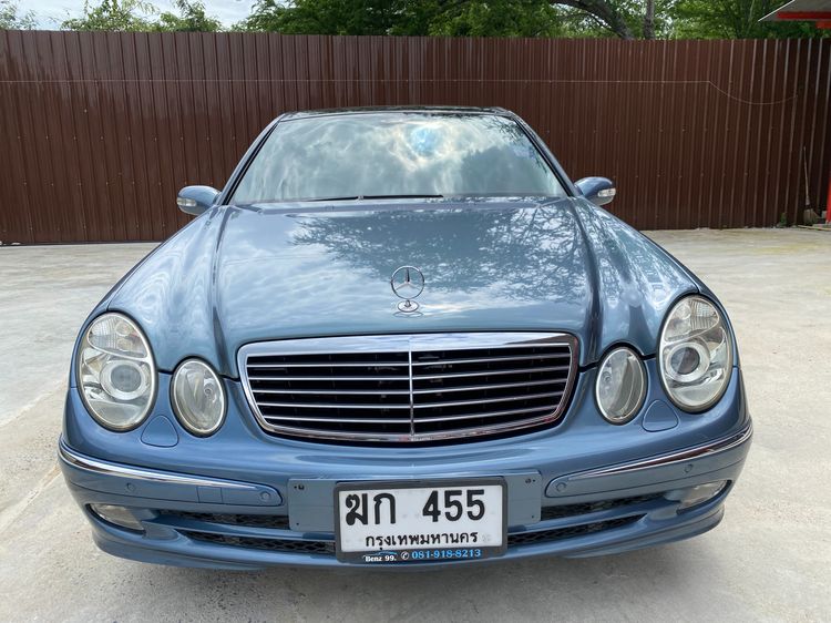 Mercedes-Benz E-Class 2005 E200 Kompressor Sedan เบนซิน ไม่ติดแก๊ส เกียร์อัตโนมัติ ฟ้า รูปที่ 2