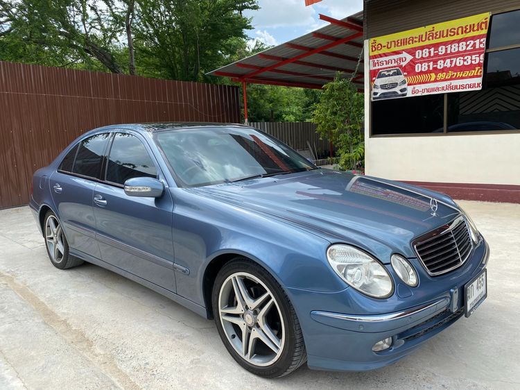 Mercedes-Benz E-Class 2005 E200 Kompressor Sedan เบนซิน ไม่ติดแก๊ส เกียร์อัตโนมัติ ฟ้า รูปที่ 3