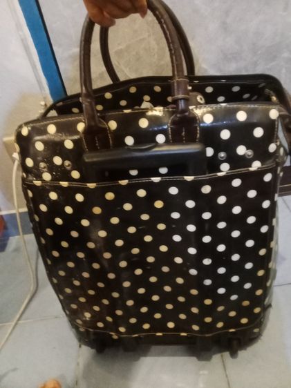 กระเป๋าเดินทางหนังทนมาก Cath kidston แท้ลากได้มีล้อ ล็อคได้ รูปที่ 2