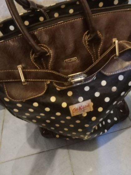 กระเป๋าเดินทางหนังทนมาก Cath kidston แท้ลากได้มีล้อ ล็อคได้