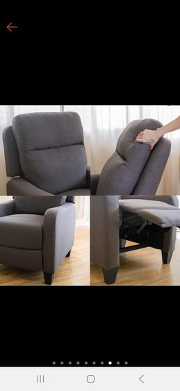 (มือสอง ไม่ได้เลย เคยนั่งตรงที่วางแขน)HAKONE เก้าอี้พักผ่อน รุ่น Vesta เบาะผ้า ปรับเอน 160 องศา รับน้ำหนัก 120 kg  รูปที่ 8