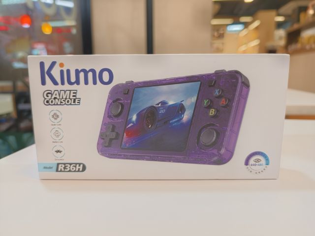Kiumo R36H retro มือสอง เครื่องเกมพกพา สีม่วง 128GB IPS 3.5 นิ้ว เกมกว่า 21,000 เกม แบต 3,000 mAh รองรับเอมูเลเตอร์กว่า 20 ชนิด รูปที่ 2