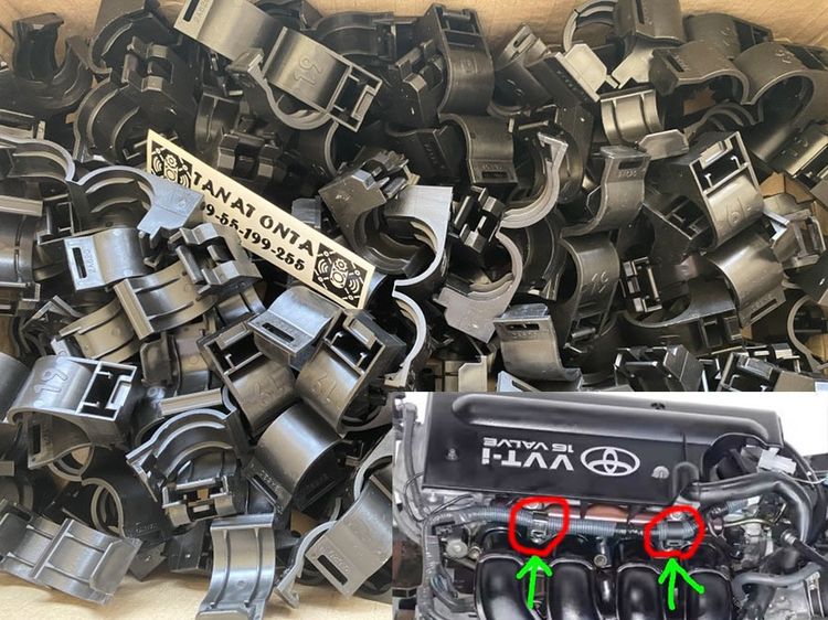 อะไหล่ Altis 2008-2013 ของใหม่ หน้ากากช่องแอร์กลาง คลิปตัวปรับลมแอร์ คลิปรัดสายไฟเบอร์19งานแท้ รูปที่ 11