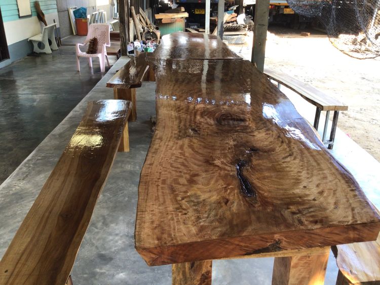 โต๊ะยาวไม้แผ่นเดียว รูปที่ 2