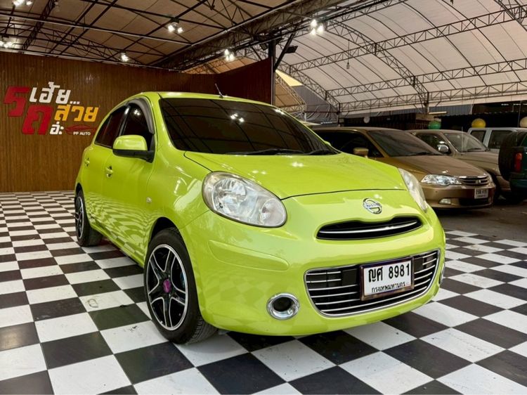 Nissan March 2010 1.2 E Sedan เบนซิน ไม่ติดแก๊ส เกียร์อัตโนมัติ เขียว รูปที่ 3