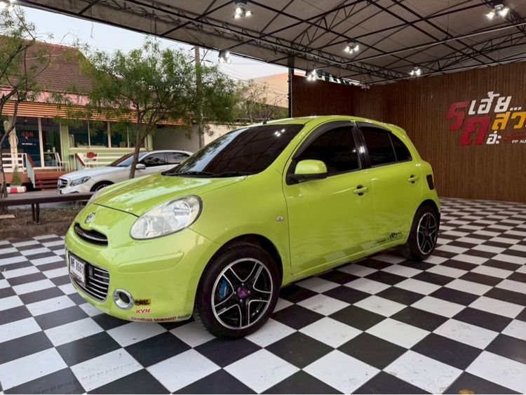 Nissan March 2010 1.2 E Sedan เบนซิน ไม่ติดแก๊ส เกียร์อัตโนมัติ เขียว รูปที่ 2