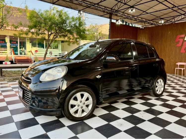 Nissan March 2013 1.2 E Sedan เบนซิน ไม่ติดแก๊ส เกียร์อัตโนมัติ ดำ รูปที่ 2
