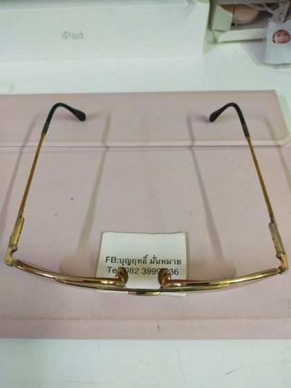 แว่ตาLACOST 58 18 140 กว้าง 140 ม.ขาสปริง เลนส์ มีค่าสายตา กรอบ ข้างหน้า กับตรงที่เกี่ยวหูสีเขียว เอาไปใส่เลนส์ ใหม่ได้เลยครับ รูปที่ 8