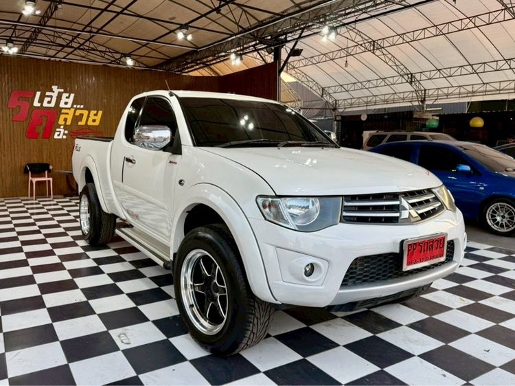 Mitsubishi Triton 2013 2.5 VG Turbo Pickup ดีเซล ไม่ติดแก๊ส เกียร์ธรรมดา ขาว รูปที่ 3