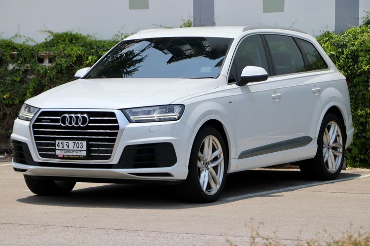 Audi Audi Q7  2018 3.0 55 TFSI Quattro S Line 4WD Utility-car เบนซิน ไม่ติดแก๊ส เกียร์อัตโนมัติ ขาว รูปที่ 2