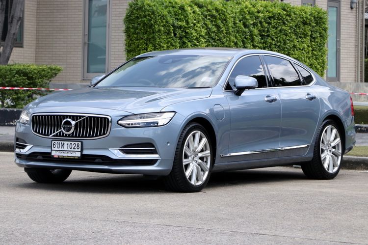 Volvo S90 2018 2.0 Recharge T8 Inscription 4WD Sedan ปลั๊กอินไฮบริด (PHEV) ไม่ติดแก๊ส เกียร์อัตโนมัติ น้ำเงิน รูปที่ 3