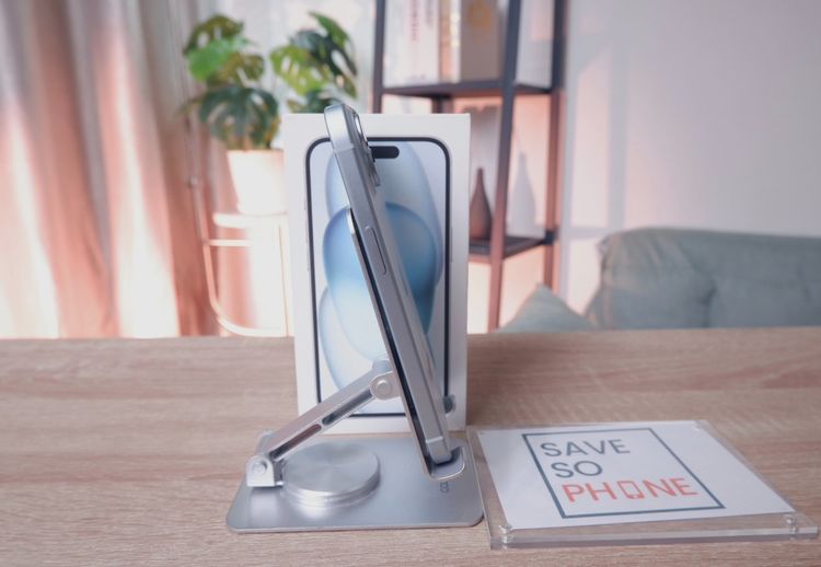 iPhone 15 128GB สี Blue เครื่องสวย ราคาเพียง 16,500.- มีประกันร้าน 60วัน รูปที่ 6