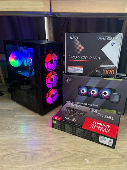 Ryzen 9 9950X Desktop PC 64GB RAM RX 7600 1TB SSD High Performance รูปที่ 2