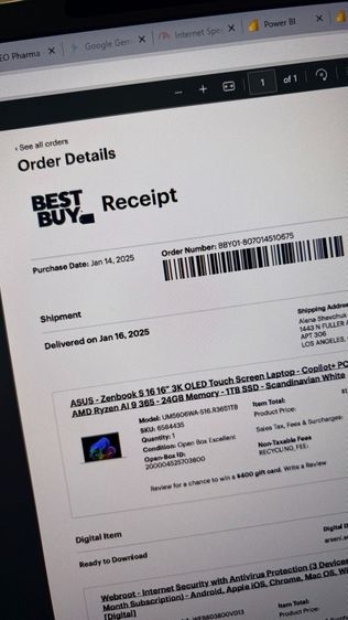 ASUS Zenbook S16 - Ryzen AI 9, 24GB จอ 3K OLED ราคาครึ่งเดียว - จอในไม่ติด รูปที่ 7