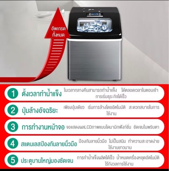 Hicon เครื่องทำน้ำแข็งก้อนเหลี่ยม มือ 2 สภาพดีใช้งานน้อย รูปที่ 13