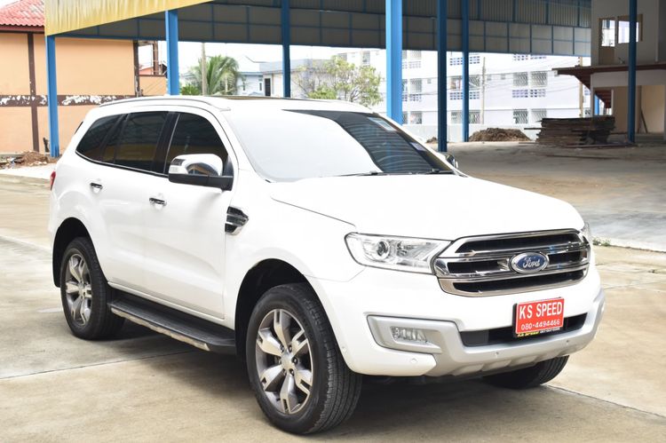 Ford Everest 2018 2.2 Titanium Plus Utility-car ดีเซล ไม่ติดแก๊ส เกียร์อัตโนมัติ ขาว รูปที่ 3