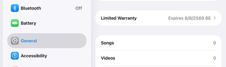 คุ้มคุ้ม iPad Air M3 WiFi 128GB ใหม่มาก แบต100 ประกัน สค 26 ใส่เคสตลอด เหมือนใหม่ กล่องครบ เจ้าของขายเอง รูปที่ 4