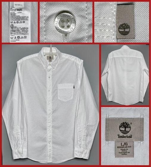 แขนยาว ⚠️รุ่นใหม่‼️เสื้อเชิ้ต Timberland ของแท้ เชิ้ตขาวแบบสวย สไตล์ลำลอง