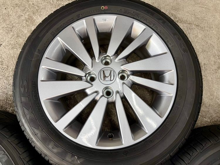 ล้อแม็ก HONDA CITY ขอบ 15” ถอดป้ายแดง ยาง MAXXIS 185-60R15 ปี 26 สีเส้นตุ่มหน้ายางยังอยู่ครบ รูปที่ 8