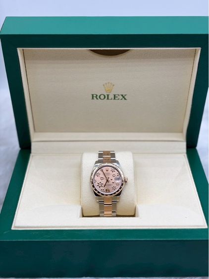 ชมพู  Rolex Datejust Boy 31mm – Sakura Pink เพชรกระจาย