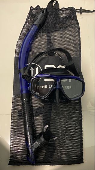 ว่ายน้ำและกีฬาทางน้ำ หน้ากากดำน้ำลึก PSI สี Blue