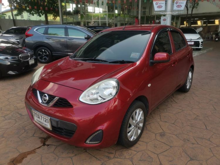 Nissan March 2017 1.2 E Sedan เบนซิน ไม่ติดแก๊ส เกียร์อัตโนมัติ แดง รูปที่ 3