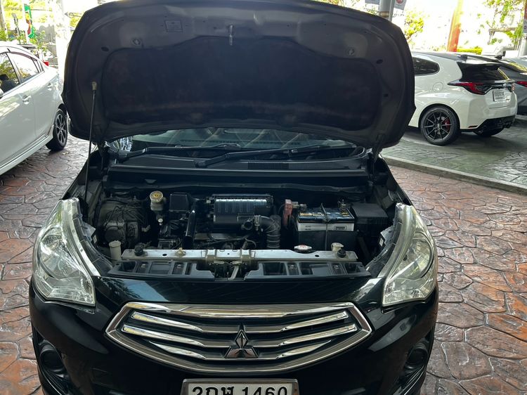 Mitsubishi Attrage 2013 1.2 GLX Sedan เบนซิน ไม่ติดแก๊ส เกียร์อัตโนมัติ ดำ รูปที่ 3