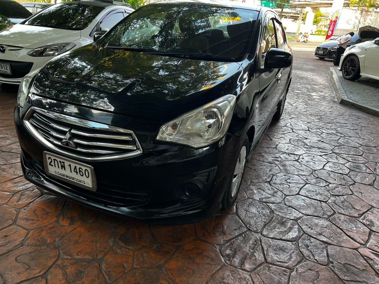 Mitsubishi Attrage 2013 1.2 GLX Sedan เบนซิน ไม่ติดแก๊ส เกียร์อัตโนมัติ ดำ รูปที่ 2