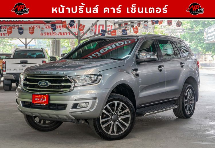 Ford Everest 2018 2.0 Titanium Plus Utility-car ดีเซล ไม่ติดแก๊ส เกียร์อัตโนมัติ เทา
