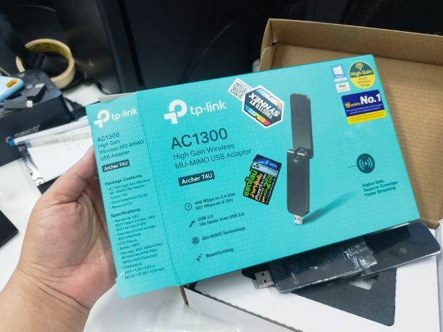 ตัวรับสัญญาณ W-Fi 5 GHz, 2.4 GHz  TP-Link Archer T4U AC1300 รูปที่ 2