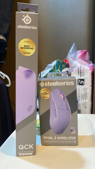 เม้าส์ และคีย์บอร์ด SteelSeries Rival 3 Wireless แท้ มือ1 เมาส์เกมมิ่งไร้สาย เบา แม่น มี2สี แถมฟรีแผ่นรองเม้าส์