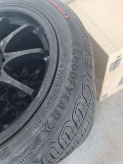 ล้อแม็กขอบ16" สภาพดีใส่รถนิสสันทีด้า พร้อมยางGoodyear สภาพดี รูปที่ 3