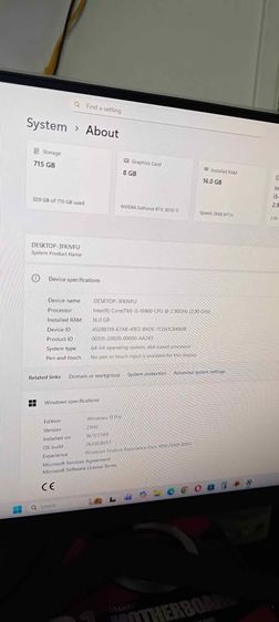  ขายคอมพร้อมจอ i5 10400 6C-12T การ์ดจอแยก RTX3070Ti 8GB Ram16GB Bus3000 M.2 512Win11Proแท้ รูปที่ 6